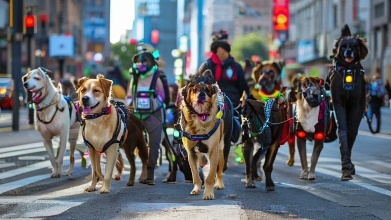 Por que usar peitorais para cães nos passeios urbanos?