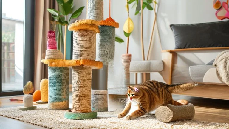 Arranhadores Criativos para Manter Seu Gato Ativo e Feliz